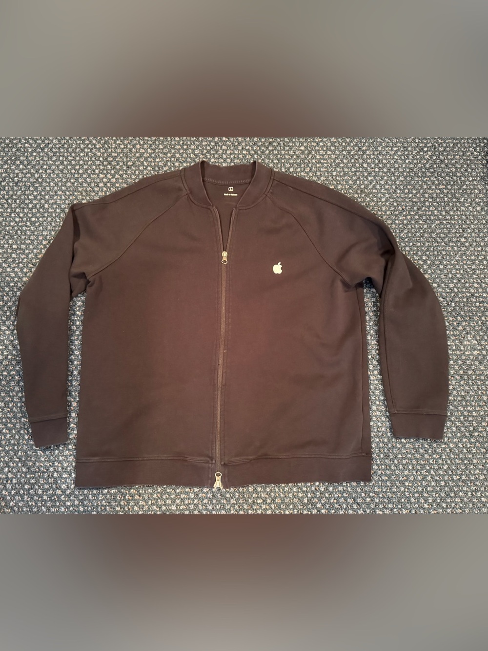 Apple Men's Full-Zip Shirt Black Sweatshirt